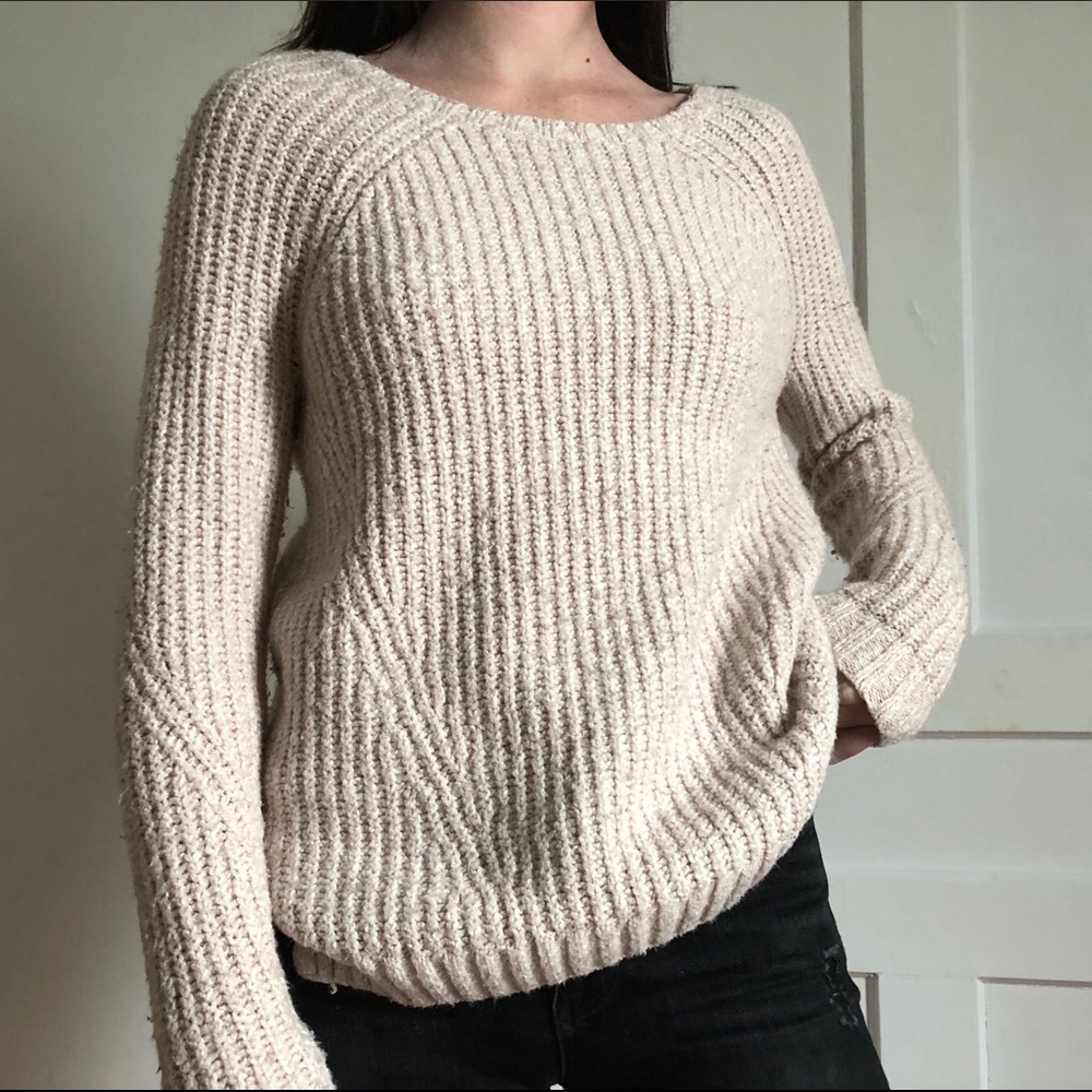 Light Pink/ Cream Knitted Sweater
